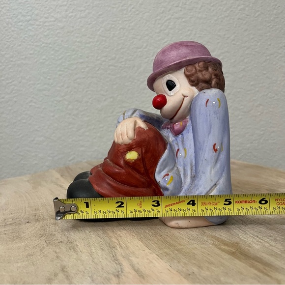 Vintage Hand Painted Happy Clown Bookends - Picture 3 of 11